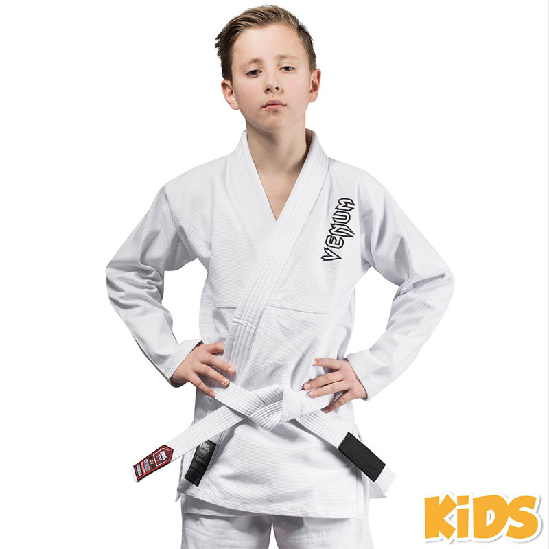 KIMONO JJB ENFANT VENUM CONTENDER CEINTURE BLANCHE OFFERTE BLANC Aecor.tn